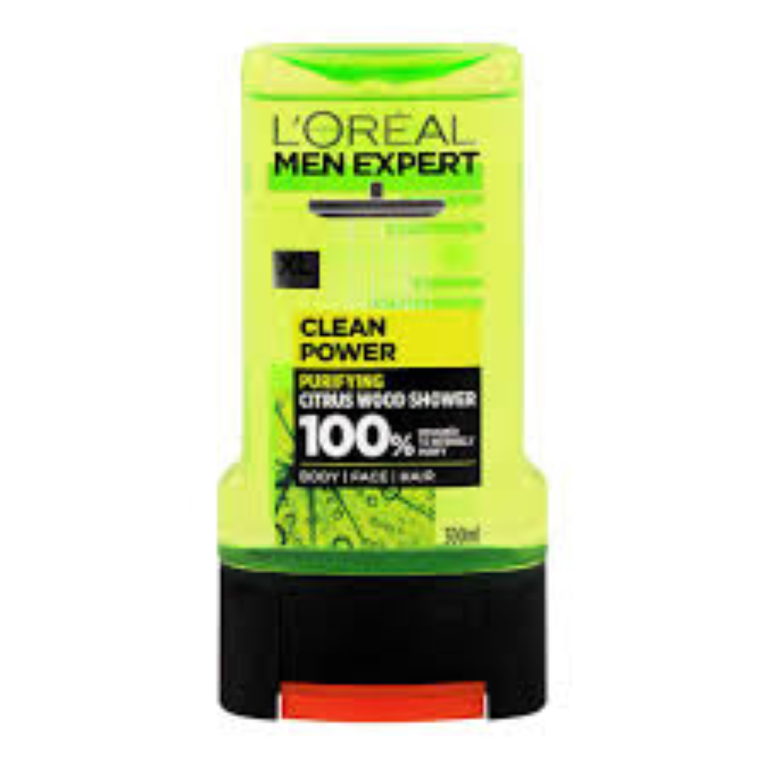 LOREAL CLEAN POWER SHOWER GEL 300ML